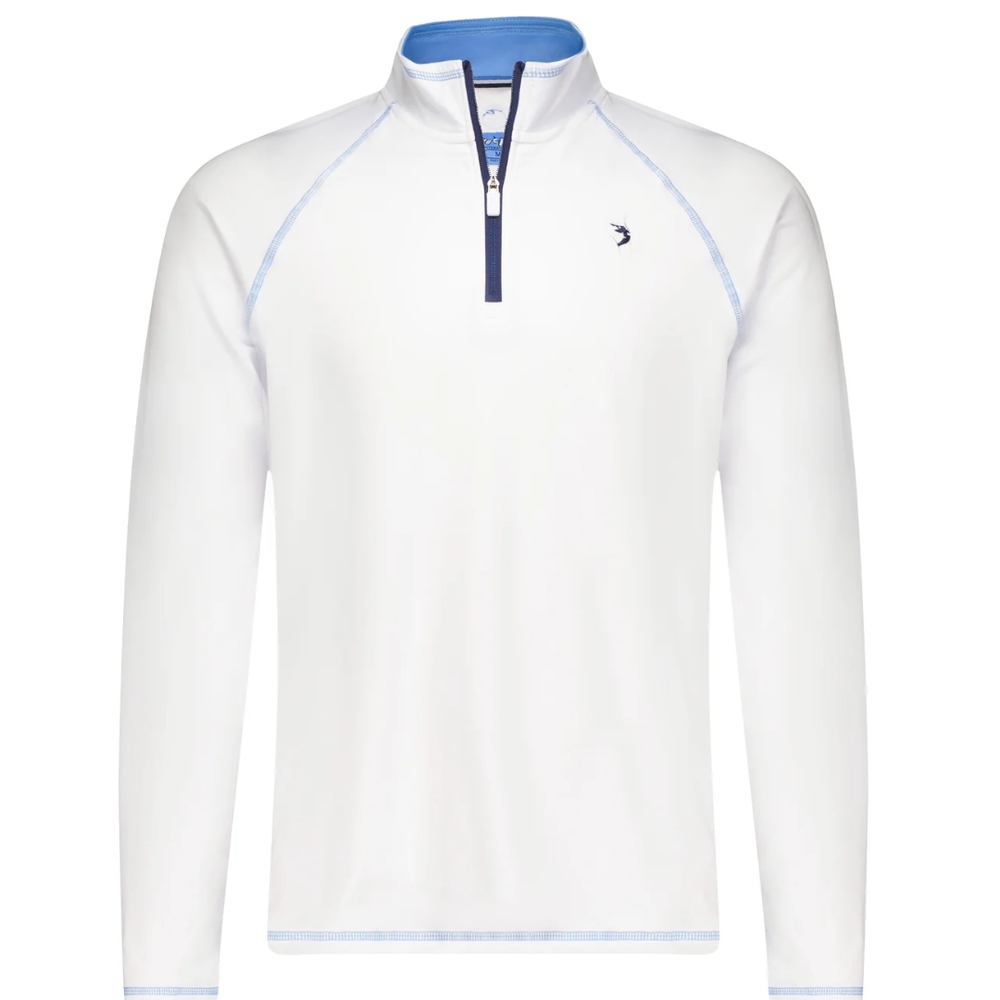 White Water New Harbor 1/4 Zip Pullover White Shirt Long Sleeve Size XL NWOT